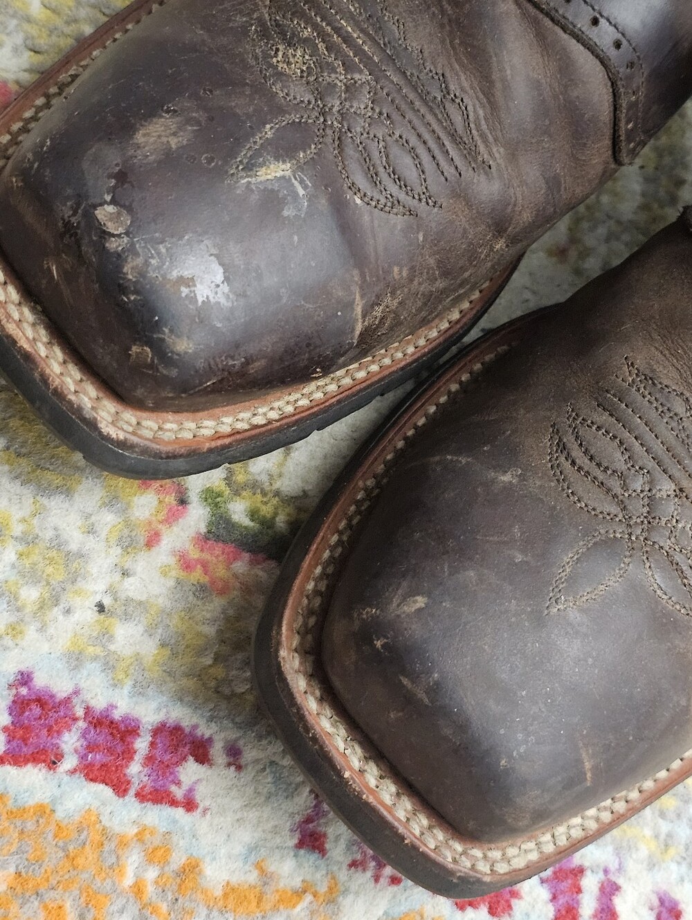 Double H Steel Toe Cowboy Boots Mens Size 11.5 Western Embroidered DH3658 - Picture 7 of 16
